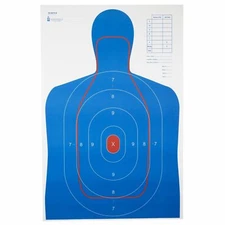 Action Target B27E & FBI Q Combination Target Paper Blue/Red 23"x35" 100 Per Box