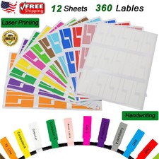 360 Cable Labels 12 Color Wire Electrical Waterproof Tags for Cable Management