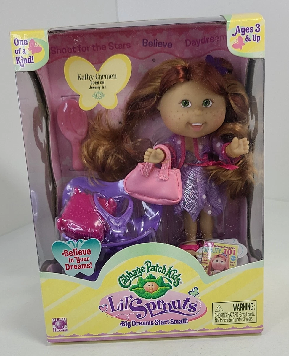 Cabbage Patch Kids LIL Sprouts Doll Kathy Carmen NOS 2007 NRFB Red