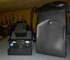 SX-70 LAND CAMERA ALPHA SENEW BLACK LEATHER SKIN1977SX-70 foldable Polaroid