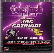 Deep Purple Joe Satriani Flyer Promotional Card Bananas Tour Washington USA 2004