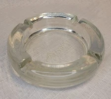 VINTAGE 1960'S HOTEL NEW YORKER HEAVY GLASS ASHTRAY - NICOLA TESLA