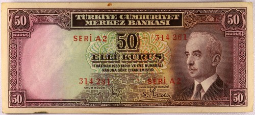 Turkey Banknote 50 Kurus