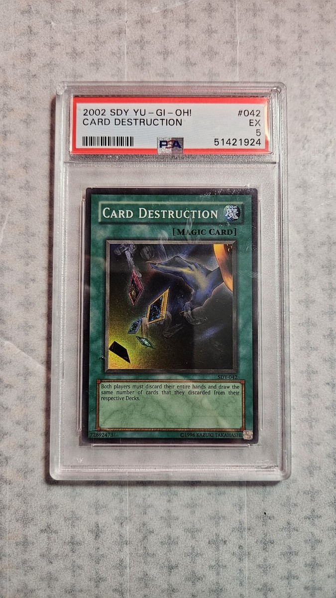 hard to find yugioh cards Amazon.com: Yu-Gi-Oh! - Card Destruction (SDY-042) - Starter Deck Yugi -  1st Edition main image 1