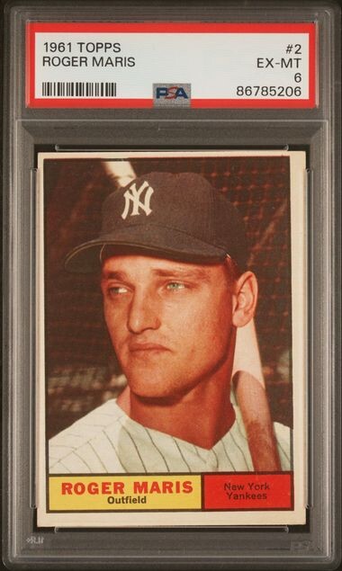1961 Topps Roger Maris #2 PSA 6 EX-MT