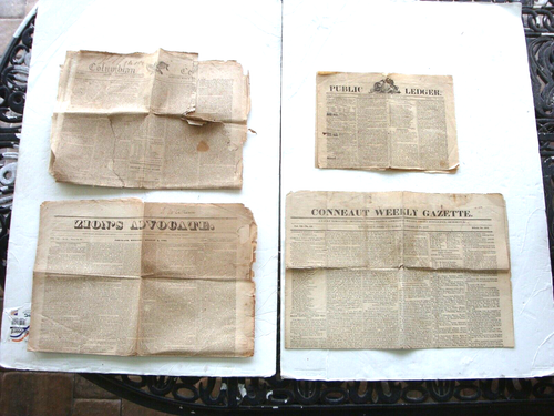 A 4 verschiedene 1817 bis 1837 Boston Portland MA Philly Conneaut OH US Zeitungen - Bild 1 von 5