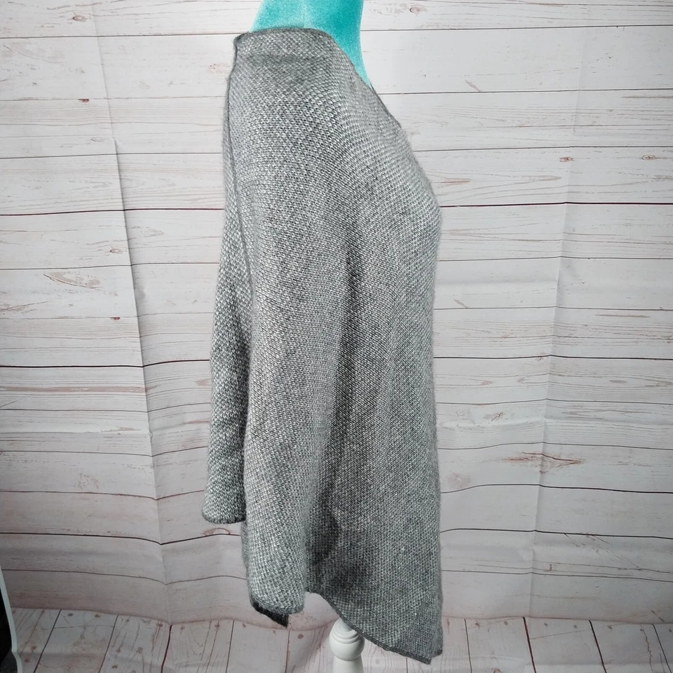 Fratellitalli 灰色套衫披肩均码意大利羊毛羊驼混纺 — 第 4/4 张图片