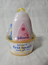 Johnson's First Touch Baby Gift Set with Baby Lotion, Diaper Cream and Shampoo