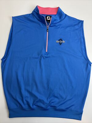 Gilet FootJoy Homme – Bleu – Taille S – Quart Zip – Stretch – NEUF étiquettes