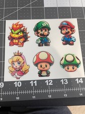 Mario vinyl decal sticker laptop car truck suv window nintendo video game