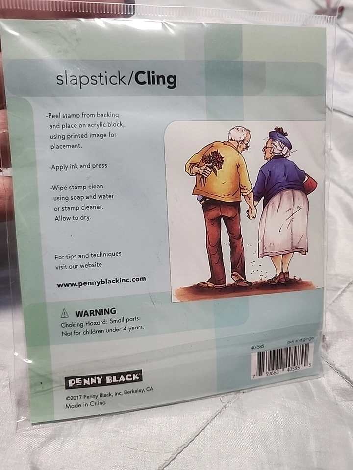 Sello de goma rojo Penny Black Jack and Ginger Slapstick 40-585 Foto 2 de 2