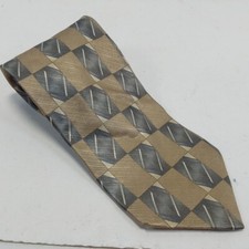 Murano Italia Silk Tie 4" Wide Necktie Gray USA Made 61"