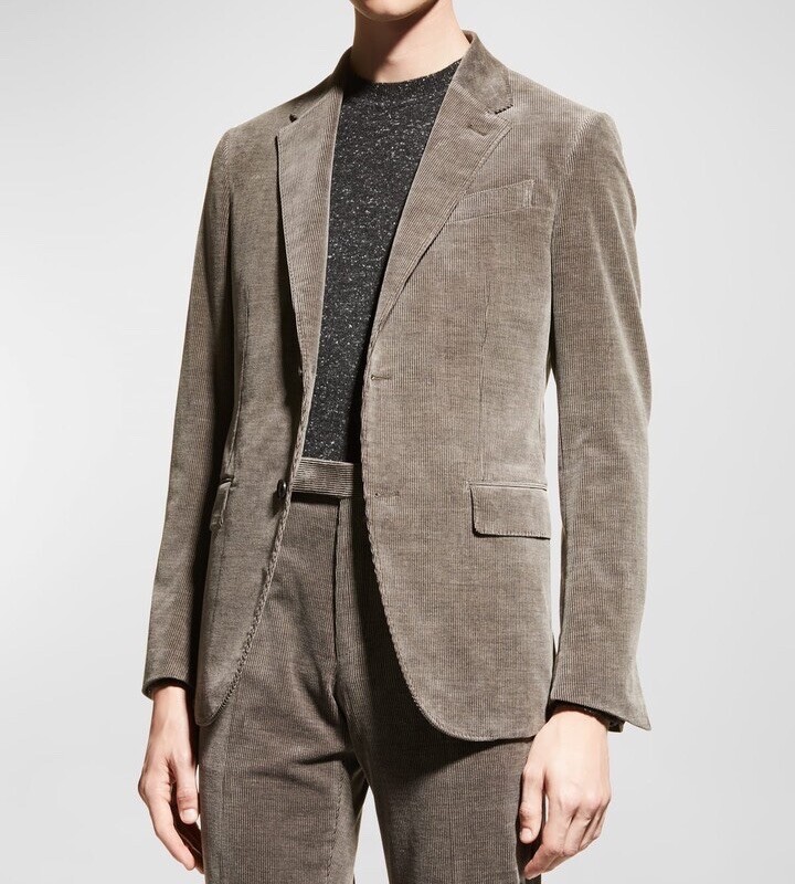 ZEGNA 'Cashco' Cotton & Cashmere Corduroy Blazer Jacket 60 EU / 50