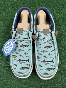 Hey Dude Wally Marlin Comfort Slip On Casual Shoes Cloud Blue Size M15 New Hey Dude Men main image 4