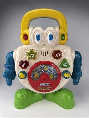 Vintage VTech SING 'N LEARN CD Player Musical Robot Kids Learning Toy ...