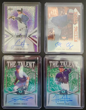 2019 Leaf Lot Of 4 Baseball Cards Davidson Sharp Head And Bush Autographs Insert
