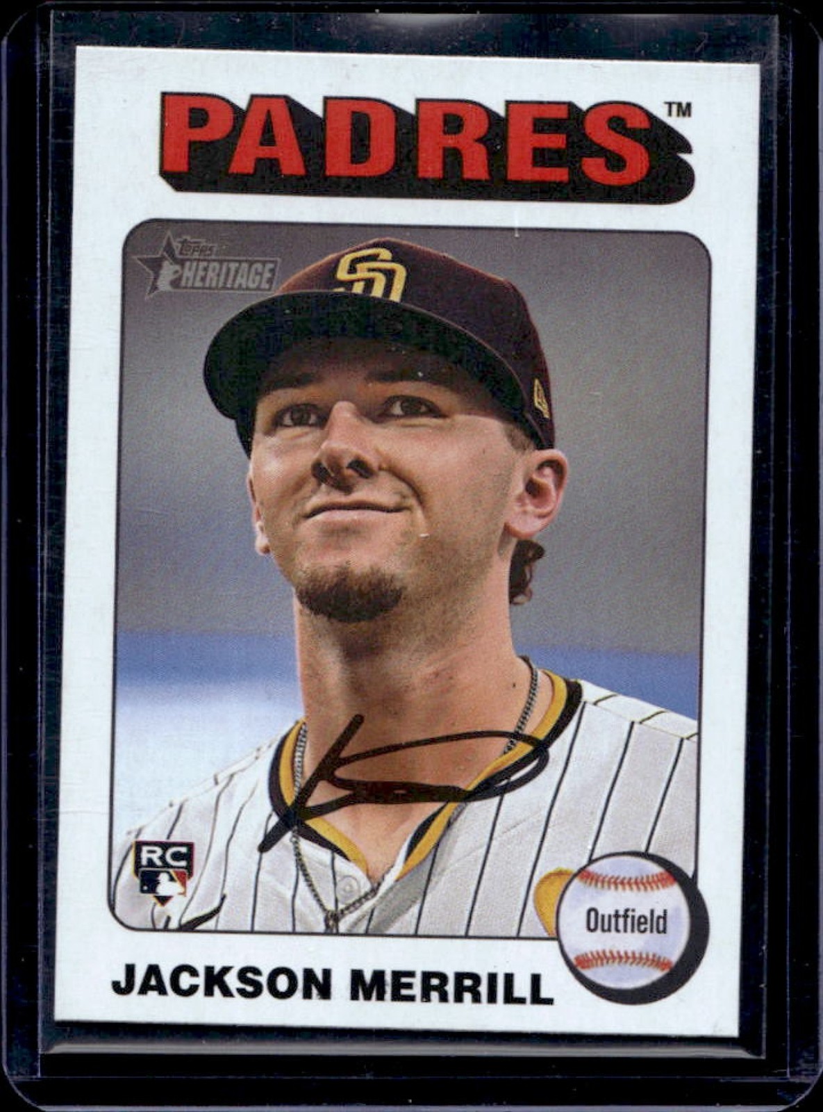 2024 Topps Heritage High Number Jackson Merrill RC White Border #689 Padres