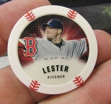 2013 MLB Major League Baseball Chipz clay poker chip, Jon Lester, Red Sox