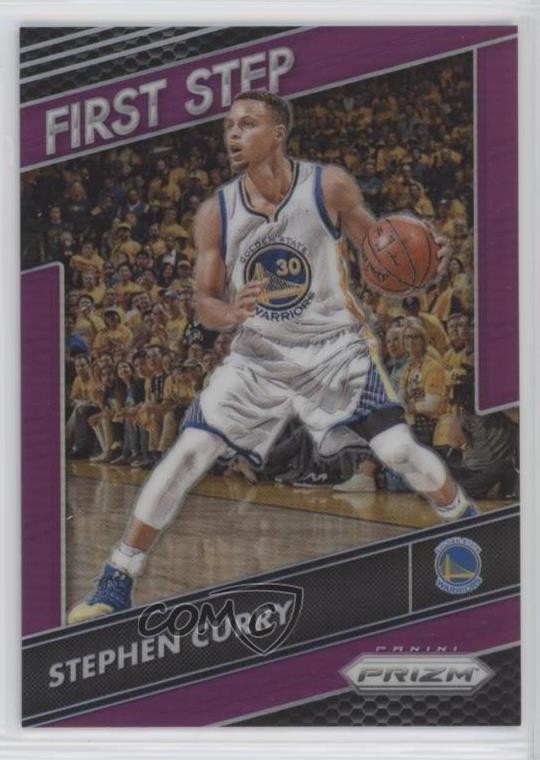 2016-17 Panini Prizm First Step Purple Prizm 18/75 Stephen Curry #4 d5c