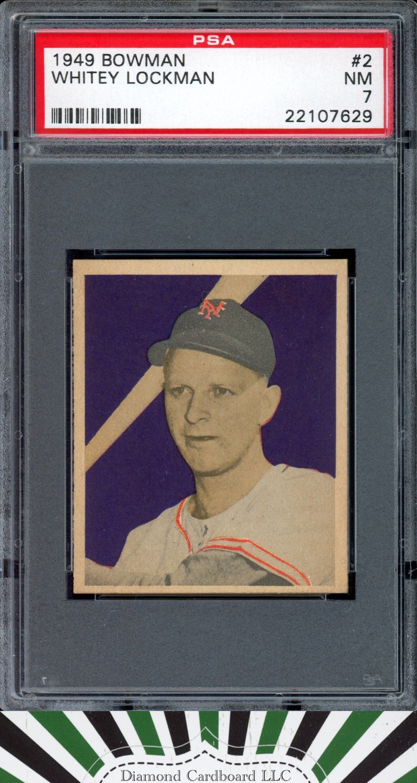 1949 Bowman #2 Whitey Lockman PSA 7 NM