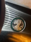 2002 SILVER EAGLE PROOF COIN,ULTRA RARE " GOD BLESS AMERICA,LOW MINTAGE,ENCASED