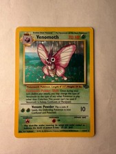 Venomoth 13/64 Jungle Holo Rare Pokemon Card WOTC 1999 LP