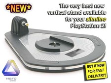 Blue Neon glowing vertical stand for Sony PS2 NEW AUS Playstation 2 game console