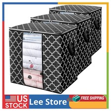 Wiselife 3 Pack 100L Large Storage Bags for Clothes Bedding Foldable Organizers