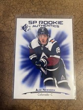 2021-22 UD SP Hockey SP Rookie Authentics Blue #140 Alex Newhook Avalanche