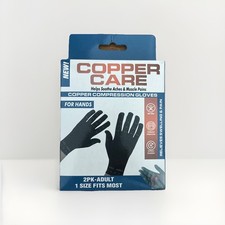 NEW - Copper Care Fit Hand Relief Compression Gloves UNISEX -ONE SIZE FITS MOST