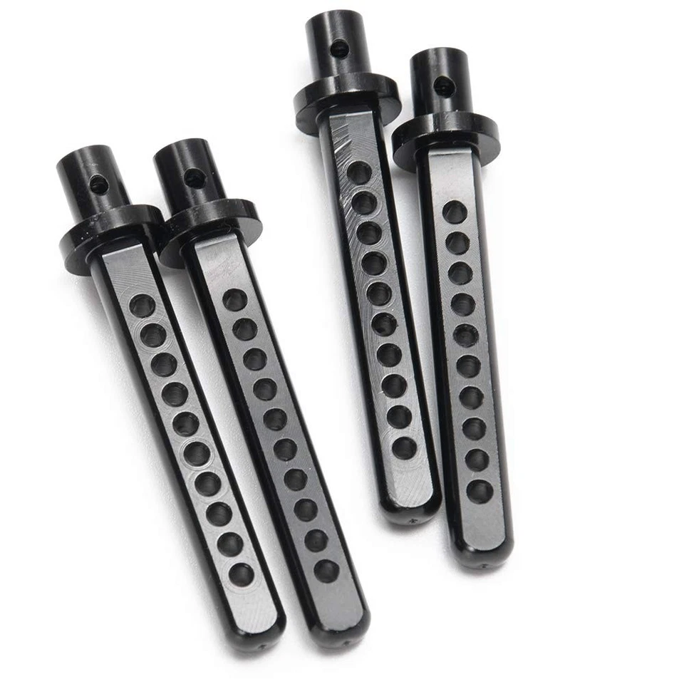 Soportes de poste de cuerpo de aluminio de 4 piezas, 1/10 RC Crawler Axial SCX10, parte negra Foto 4 de 4