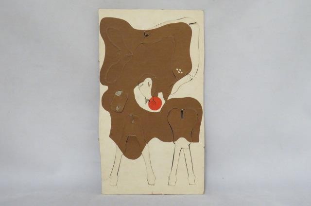 Montgomery Ward 1950s RUDOLPH the Red Nosed Reindeer 3D PUZZLE Christmas Toy