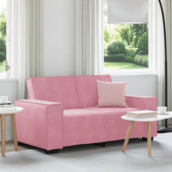 Samt Sofa 2-Sitzer Rosa 160X78X84 Cm Couch-image