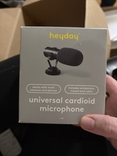 heyday Universal Cardioid Desktop Microphone Wired Black w/ Windscreen  Cable