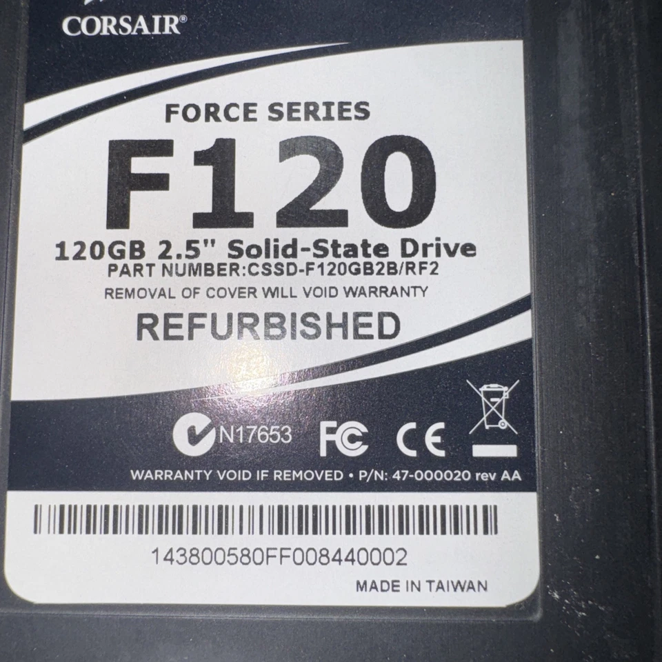 Lot 13 Corsair Force 3 CSSD-F120G2B/RF2 SATA 120GB 2.5" SSD Hard Drives - Image 2 of 3