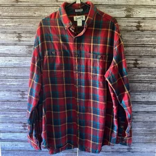 Duluth Trading Co. Men's Long-Sleeved Button-Down Shirt Size XL Tall Flannel