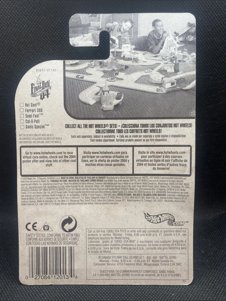 Hot Wheels Diecast 2004 #136 Cat-A-Pult Final Run Long Card - New - Image 2 of 4