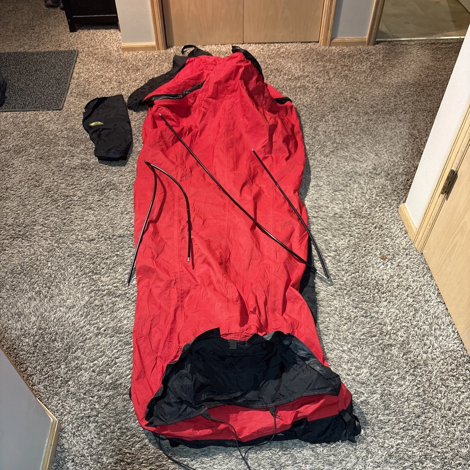 Rare Integral Designs Sola Bivy 2 Pole Solo Tent Red Ultra Light Backpacking