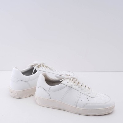 Sandro Herren Sneaker Turnschuhe Weiß Leder Gr. 40 UK 7 SHACH01089