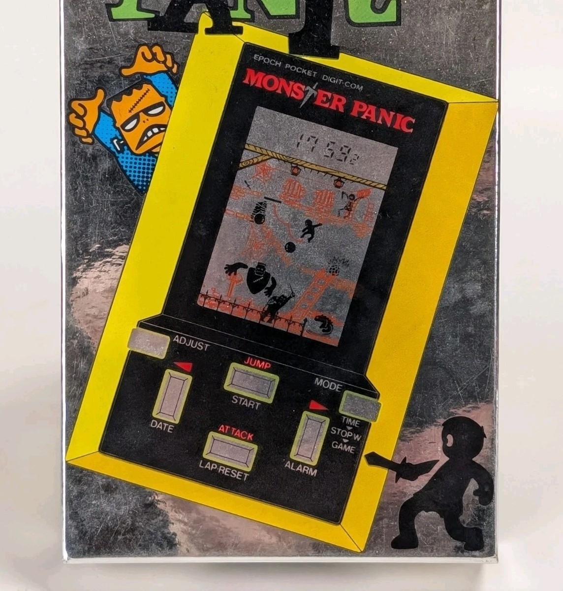 1981 EPOCH Monster Panic LCD Game Watch DIGIT-COM Empty Box (No
