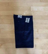 1 Boys Navy Flat Front Twill Chino School Uniform Shorts Adjust Waist SIZE 18