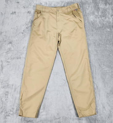 Simms Pants Mens 35x31 Beige Fishing Nylon Zip Pocket Adjustable Waist Outdoor