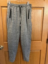 Dark Heather Gray Sweatpants Men's Medium Jogger Pant Cuffed