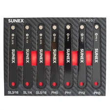 SUNEX Low Profile Diamond Coated Phillips® & Slotted 7 Piece Screwdriver Set