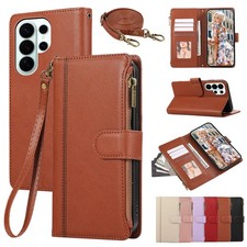 For Samsung Galaxy S26 S25 S24 S23 S22 S21 Leather Flip Stand Wallet Phone Cover