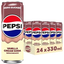 Pepsi Cola Zero Sugar Vanilla Cream Soda - 24 x 0,33 Liter Dose inklusive Pfand