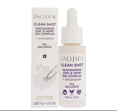 Pacifica Clean Shot -2 Types -Niac/Zinc /Hemp 10% & BHA-AHA Peel 0.8 oz 3 Avail