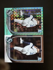 2025 Bowman Chrome Logan Gilbert Aquamarine Geometric Refractor /125 + Base SEA