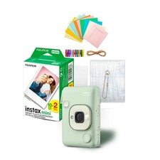 Fujifilm Instax Mini LiPlay Camera and Smartphone Printer Matcha Green Bundle