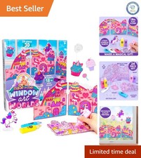 Colorful Unicorn Suncatcher Craft Kit   DIY Kids Art with Window Clings  Paints